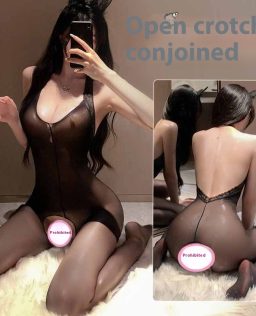 Sexy Sexy Men's Stockings Opening Split Hollow Stockings Transparent Mesh Stockings