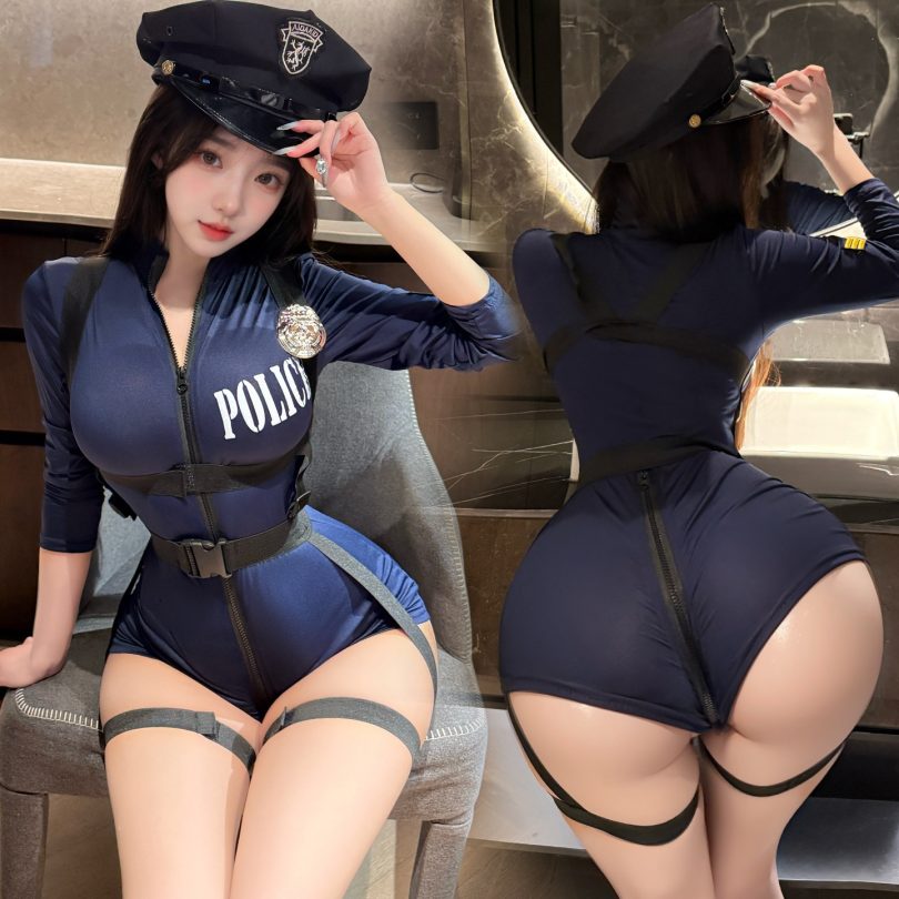 Sexy smoking man Lingerie Sexy tight dressed as a police officer - Image 2