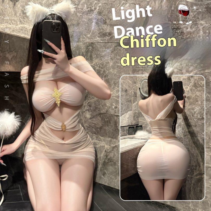Manyan sexy lingerie female sexy one shoulder tight see through lace pure desire princess nightgown wrapped buttocks skirt 100605 - Image 9