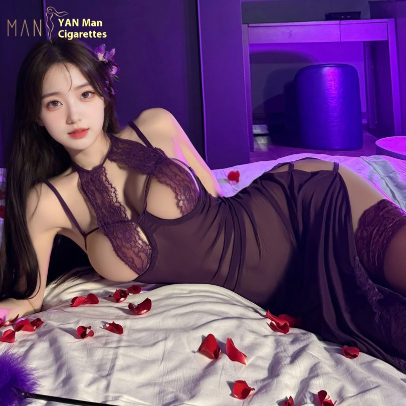 Smoking Man Sexy Lingerie Sexy Women Solid Support Long Perspective Narrow Skirt High Hole Uniform Dress 100627 - Image 2