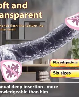Long term love crystal transparent fake sex female masturbation simulator soft meat real power fake cock sex toy gun fake machine