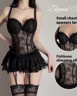 Manyan sexy lingerie sexy lace gathered steel support camisole skirt slim fit vest fluffy princess skirt 9937