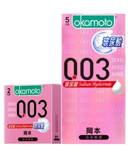 冈本避孕套003玻尿酸2只5只装安全套新品男用套计生用品成人用品