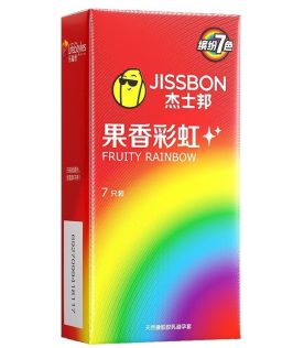 杰士邦避孕套果香彩虹7只装超薄安全套情趣保险套套